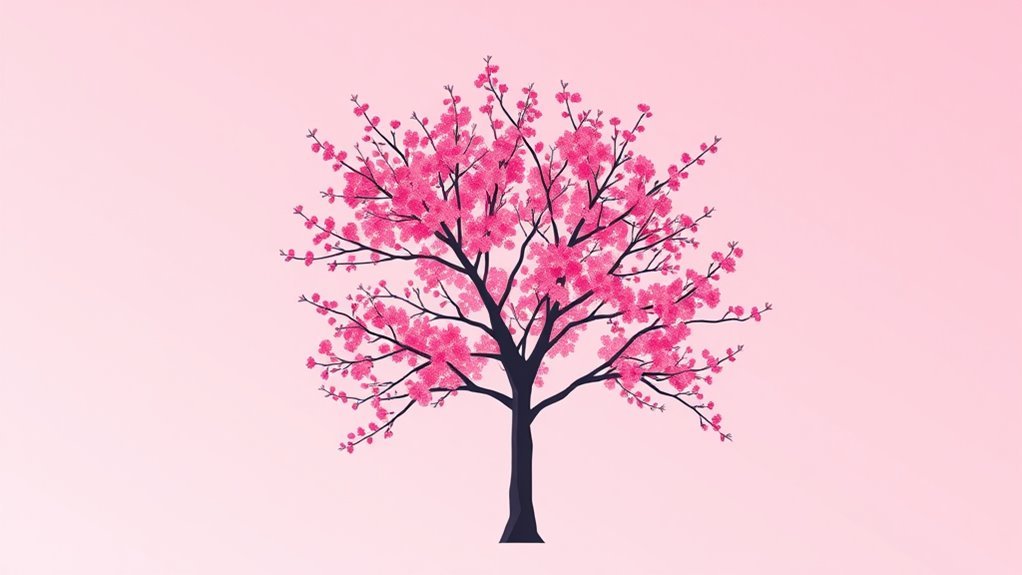 beautiful pink blossoming tree