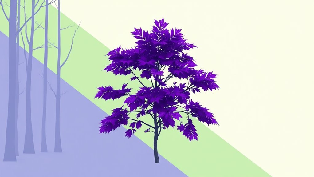 beautiful purple leaved tree