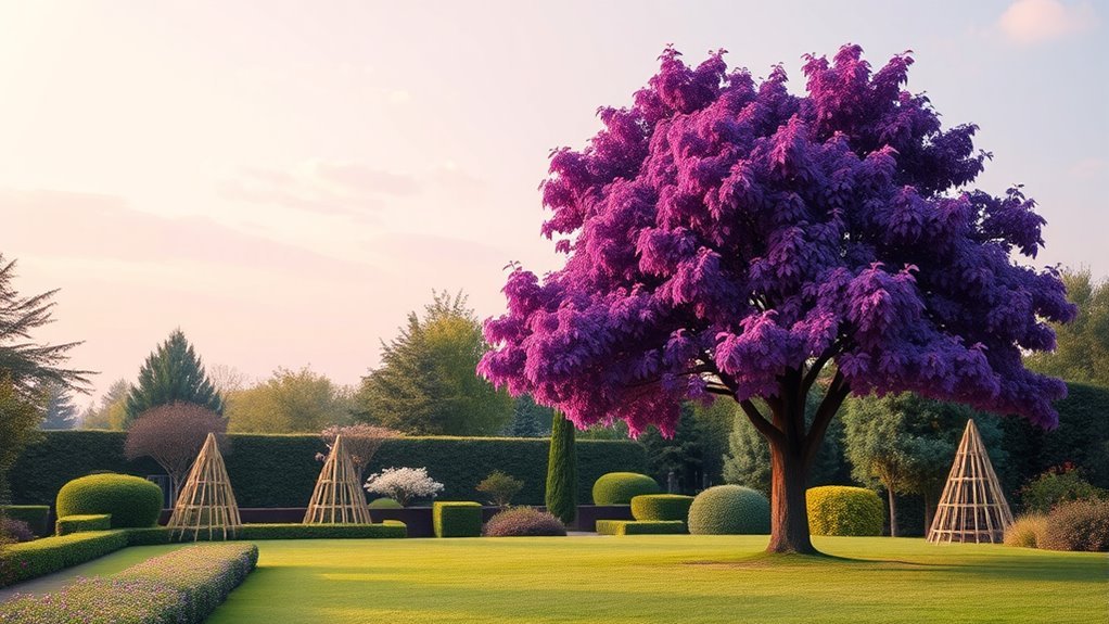 ornamental tree with purple foliage