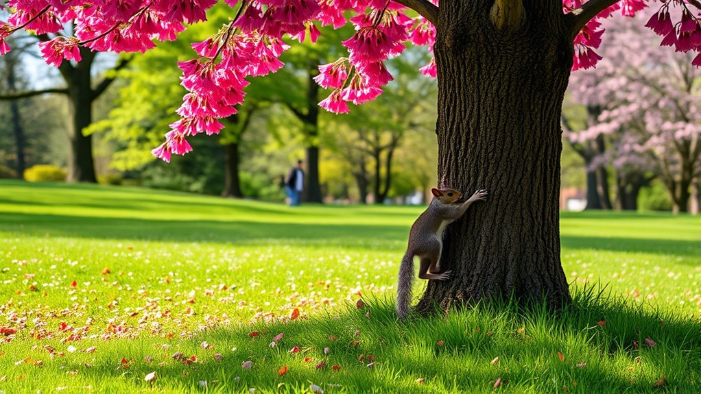 squirrels affect redbud growth