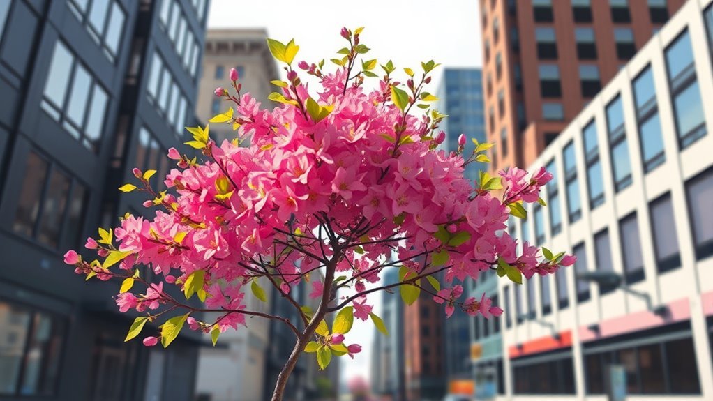 urban eastern redbuds beauty