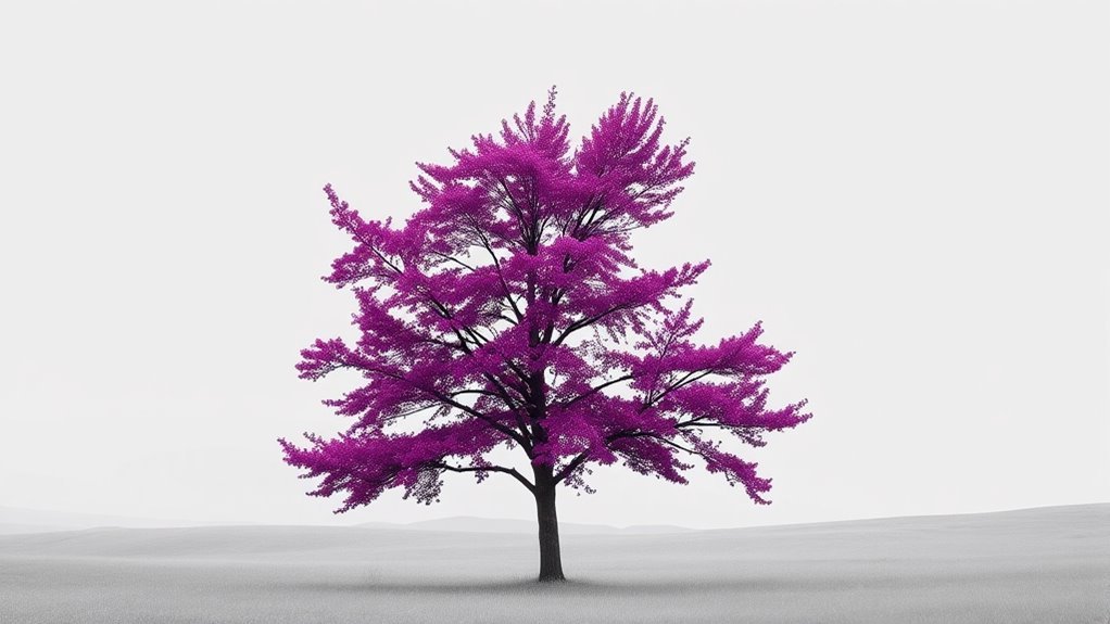 vibrant purple foliage tree